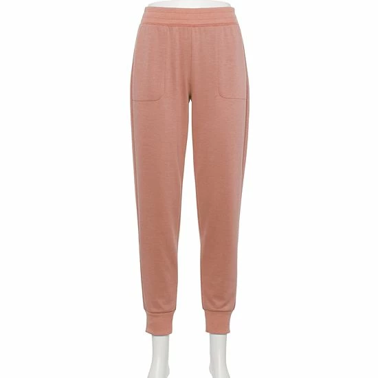 Petite Tek Gear® Stretch Fleece Joggers Martini Rose - Image 3