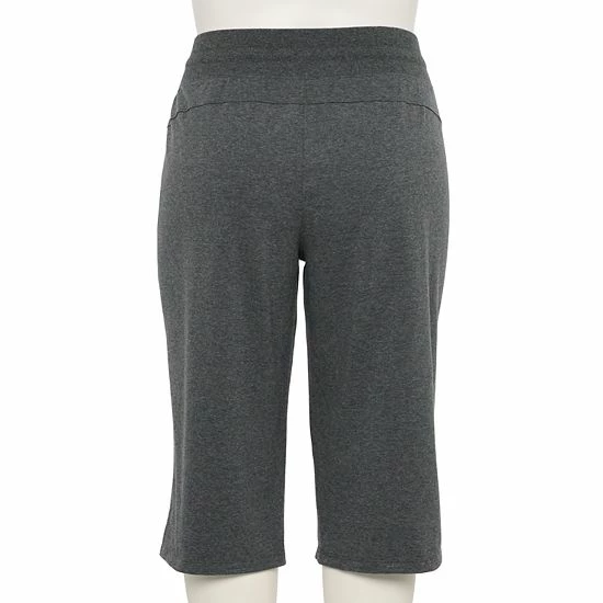 Plus Size Tek Gear® Essential Workout Skimmer Capris Dark Gray - Image 2