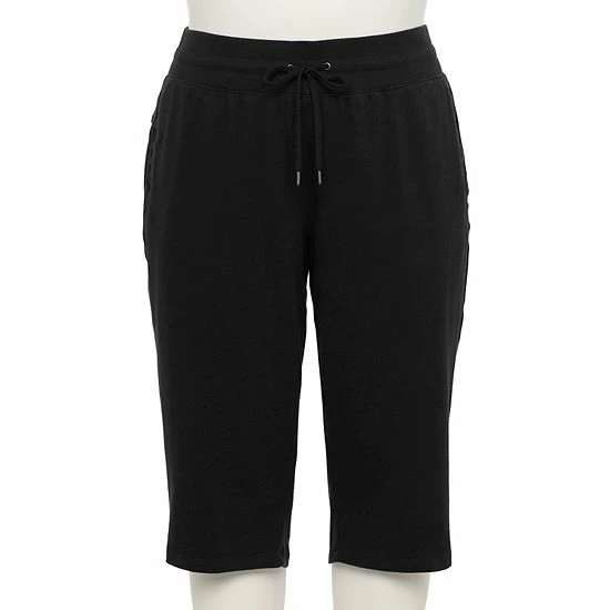 Plus Size Tek Gear® Essential Workout Skimmer Capris Dark Gray - Image 3