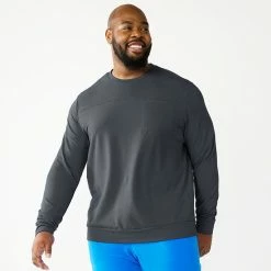 Big & Tall Tek Gear® French-Terry Lounge Crew Sweatshirt Vinson Bay Archroma
