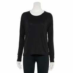 Women's Tek Gear® Soft Touch Long Sleeve Tee Black