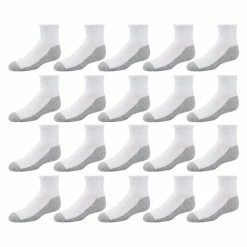 Boys Tek Gear® 20-Pack Lightweight Performance Ankle Socks Black Charcoal