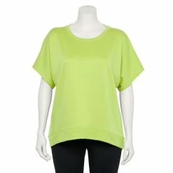 Plus Size Tek Gear® Stretch Fleece Tee Gray Leopard