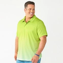 Big & Tall Tek Gear® Ref-Fit Fashion Polo Gradient Lime