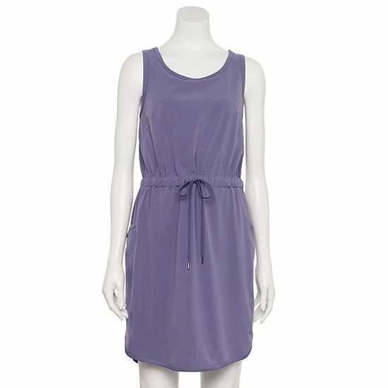 Women's Tek Gear® Cinch-Waist Woven Dress Fuchsia Cashmere - Image 4