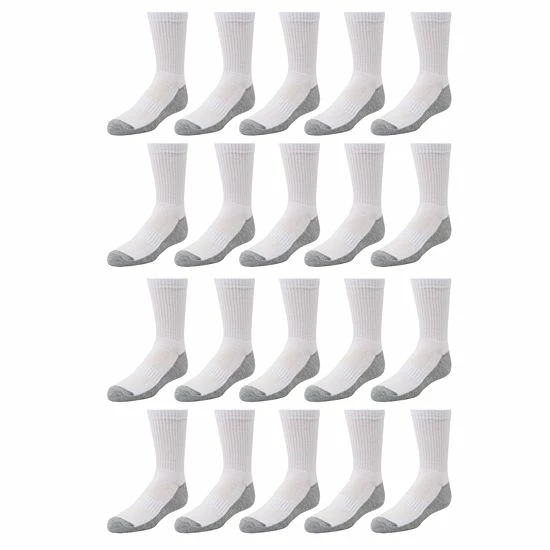 Boys Tek Gear® 20-Pack Lightweight Performance Crew Socks Black Charcoal 3 Boys Tek Gear® 20-Pack Lightweight Performance Crew Socks Black Charcoal - Image 3