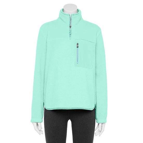 Women's Tek Gear® Quarter-Zip Sherpa Pullover Black - Image 5