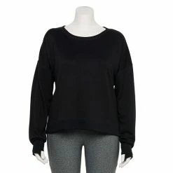 Plus Size Tek Gear® Crewneck Fleece Sweatshirt Beyond Blue