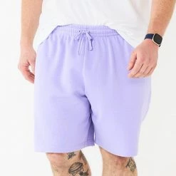 Big & Tall Tek Gear® French-Terry Fleece Shorts Shawn Purple