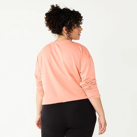 Women's Tek Gear® Stretch Fleece Cinched-Waist Top Blue Crayon - Image 2