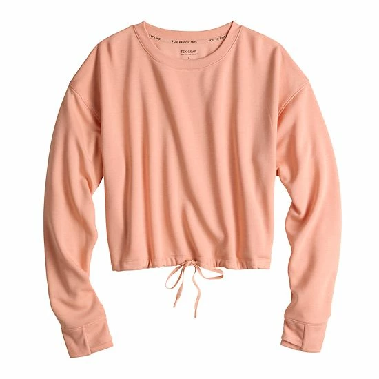 Women's Tek Gear® Stretch Fleece Cinched-Waist Top Blue Crayon - Image 3