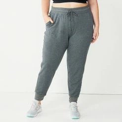 Plus Size Tek Gear® French Terry Joggers Mineral Black