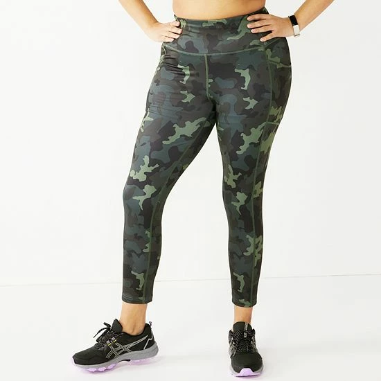 Plus Size Tek Gear® Side Pocket Performance Midrise Ankle Leggings 1 Plus Size Tek Gear® Side Pocket Performance Midrise Ankle Leggings