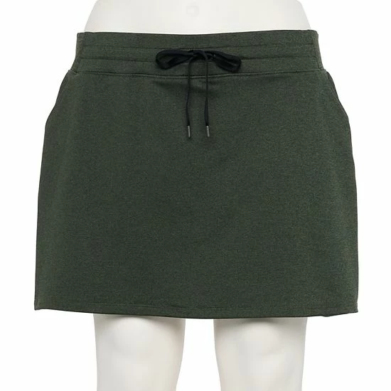 Plus Size Tek Gear® Weekend French Terry Skort Esta Olive - Image 4