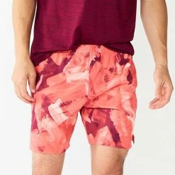 Men's Tek Gear® Printed Woven Shorts Lilac Bold Strokes
