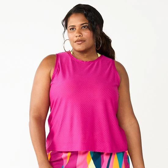 Plus Size Tek Gear® Cinched-Back Tank Black