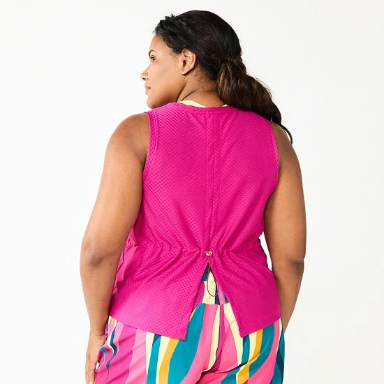 Plus Size Tek Gear® Cinched-Back Tank Black - Image 2