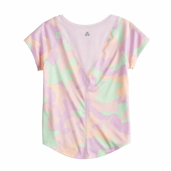 Girls 7-16 Tek Gear® Adaptive Short Sleeve Performance Tee Lilac Cheetah 2 Girls 7-16 Tek Gear® Adaptive Short Sleeve Performance Tee Lilac Cheetah - Image 2