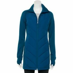 Women's Tek Gear® Long Mixed-Media Jacket Chilled Wine