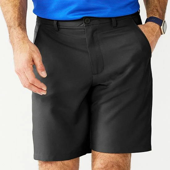 Men's Tek Gear® Solid Flat-Front Performance Golf Shorts Mineral Black - Image 5