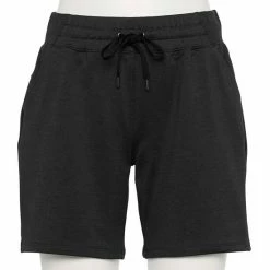 Petite Tek Gear® Weekend French Terry Bermuda Shorts Charcoal