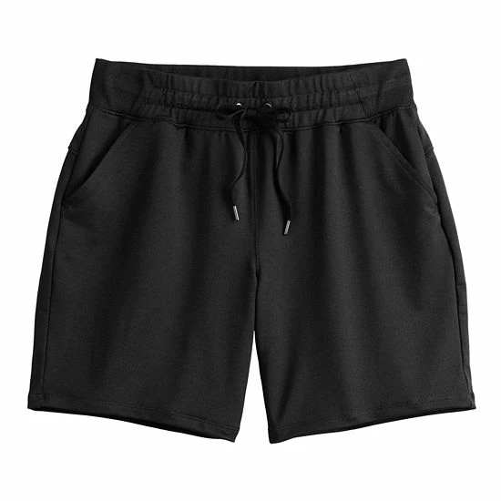 Petite Tek Gear® Weekend French Terry Bermuda Shorts Charcoal - Image 3