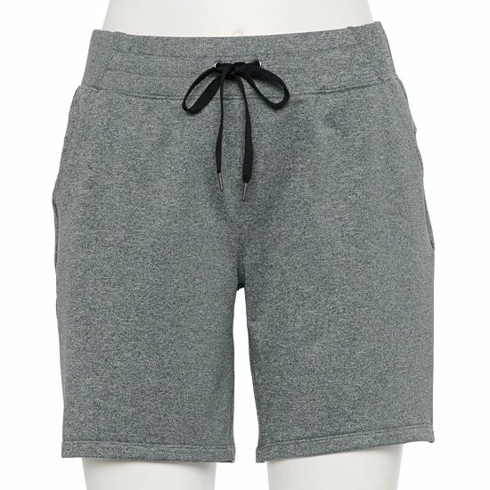 Petite Tek Gear® Weekend French Terry Bermuda Shorts Charcoal - Image 5