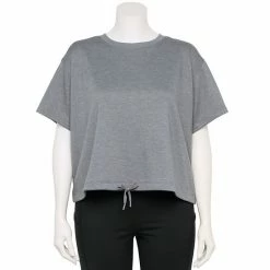 Plus Size Tek Gear® Stretch Fleece Cinched-Waist Top Ava Lavender