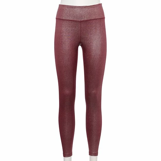 Petite Tek Gear® High-Waisted Shine-Finish Leggings 1 Petite Tek Gear® High-Waisted Shine-Finish Leggings
