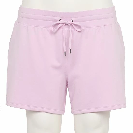 Plus Size Tek Gear® Weekend French Terry Shorts Grape Yard - Image 6