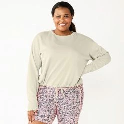 Plus Size Tek Gear® Stretch Fleece Cinched-Waist Top Blue Crayon -Tek Gear Shop unnamed file 5489