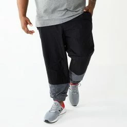 Big & Tall Tek Gear® Warm-Up Pants Black Gray White