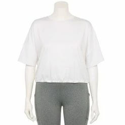 Plus Size Tek Gear® Keyhole-Back Crop Top Rainbow Dreamy Color