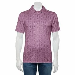 Men's Tek Gear® Slim-Fit Patterned Golf Polo White