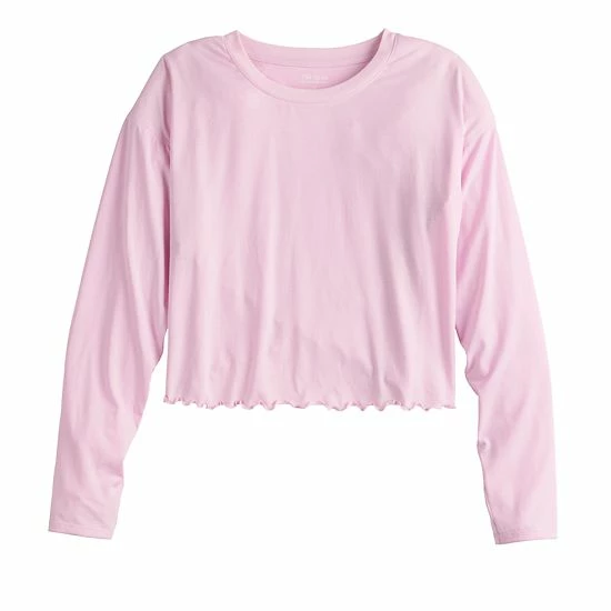 Women's Tek Gear® Lettuce-Edge Cross-Back Top Esta Olive - Image 3