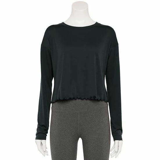 Women's Tek Gear® Lettuce-Edge Cross-Back Top Esta Olive - Image 6