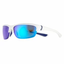 Men's Tek Gear® Mirrored White Framed Semi-Rimless Wrap-Around Sunglasses