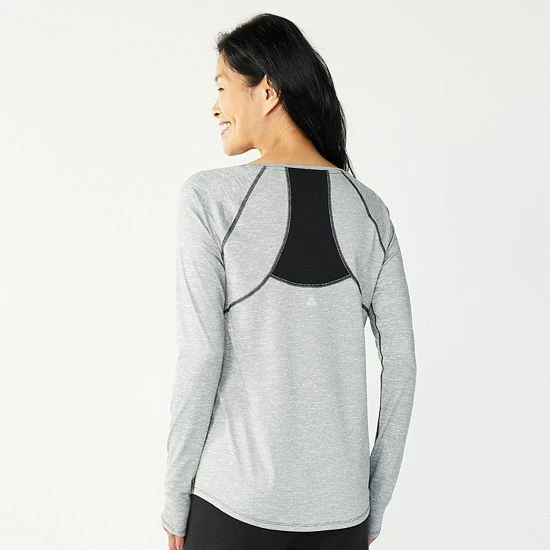 Women's Tek Gear® Core Performance Long-Sleeve Tee Mango Smoothie - Image 2