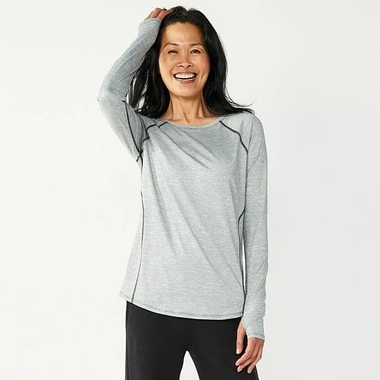 Women's Tek Gear® Core Performance Long-Sleeve Tee Mango Smoothie - Image 6