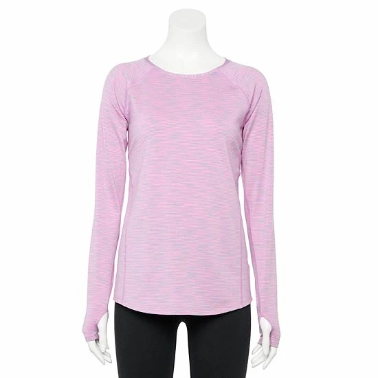 Women's Tek Gear® Core Performance Long-Sleeve Tee Mango Smoothie - Image 8