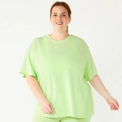 Plus Size Tek Gear® Oversized Tee Wildflower Blue