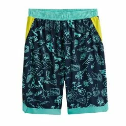 Boys 8-20 Tek Gear® Dry Tek Printed Shorts In Regular & Husky Navy Doodle