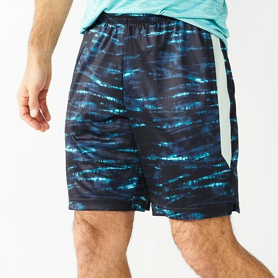 Men's Tek Gear® Printed Dry Tek Short Teal Stripe - Image 8