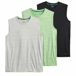 Men's Tek Gear® 3-Pack Dry Tek Muscle Tees Blue Yellow Navy