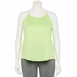 Plus Size Tek Gear® Cross-Back Performance Tank Finley Blue