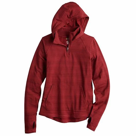 Women's Tek Gear® Tru-Warm Quarter-Zip Hoodie Moondance - Image 4