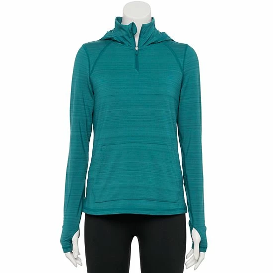 Women's Tek Gear® Tru-Warm Quarter-Zip Hoodie Moondance - Image 5