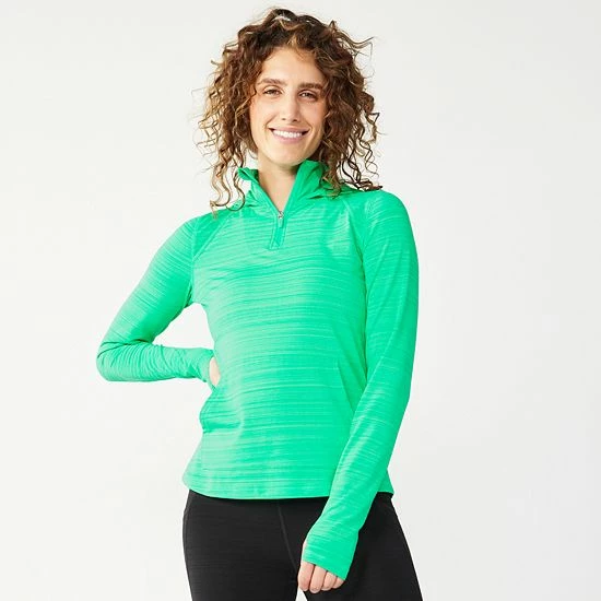 Women's Tek Gear® Tru-Warm Quarter-Zip Hoodie Moondance - Image 9