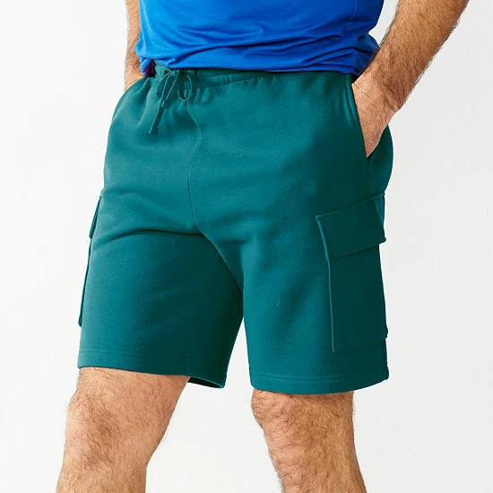 Men's Tek Gear® Ultra Soft Fleece Cargo Shorts Prestigious Green - Image 6