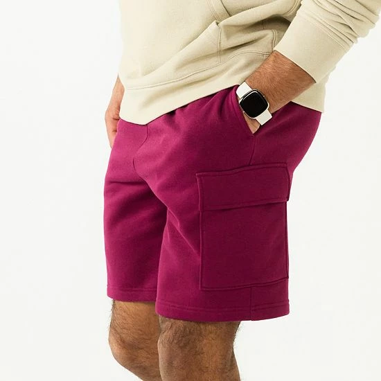 Men's Tek Gear® Ultra Soft Fleece Cargo Shorts Prestigious Green - Image 8